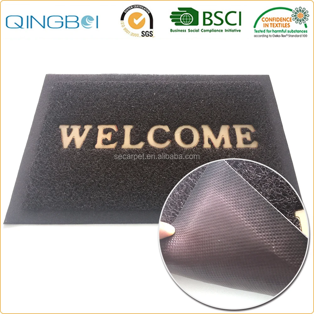 
2017 Welcome Brown Pvc Coil Door Mats Front Rugs 