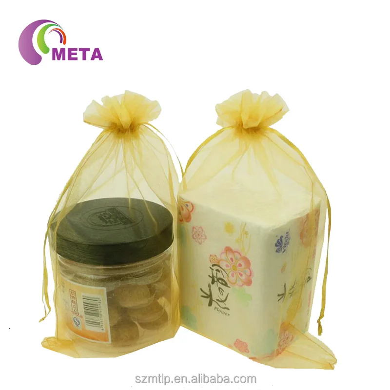 Transparent lavender round mini organza silk jewelry bag for sachet