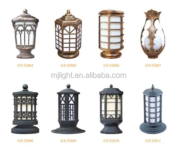 Outdoor Antique Garden Pillar Fence Lamp Post Gate Light
