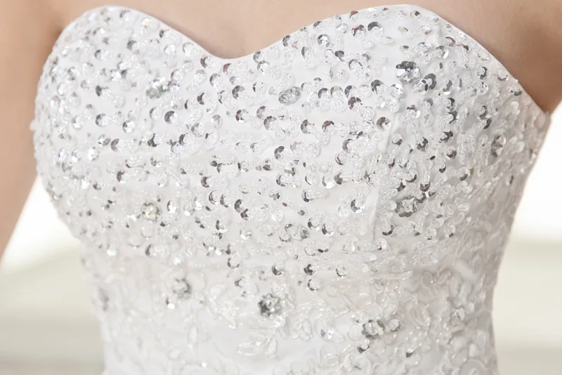 Cheap Stock Strapless Wedding Dresses Ruffled Plus Size Corset Bridal Gown with Lace-up back