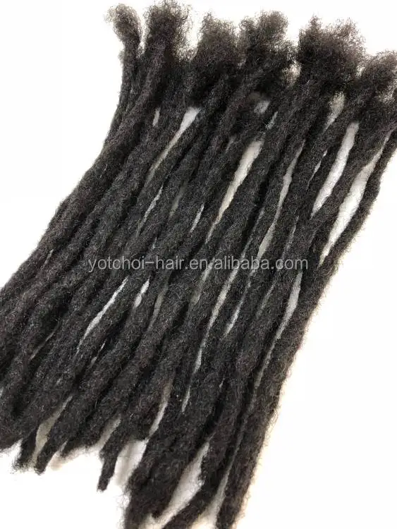 Reggae Human Dreadlocks Soft Twist Braiding Crochet Handmade Afro Kinky  Dread Locs Hair Extension 0.4CM for  African wig