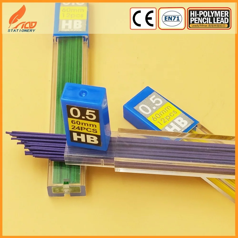 Cheap 2B Black Resin Pencil Lead 0.5mm 0.7mm Mechanical Pencil Leads