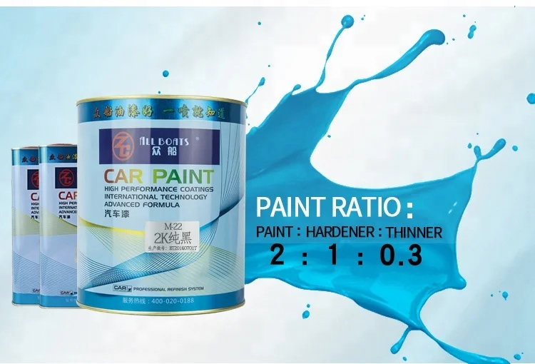 Metallic black car spray paint automotive lacquer 2k acrylic auto body paint