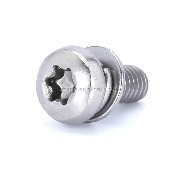 Custom Stainless Steel 304 A2-70 Torx Drive Pan Head Sems Screws M2.5 M3 M3.5 M4 M5 M6 M8