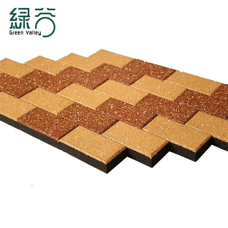 Оптовая продажа, дешевая Водонепроницаемая Резиновая кирпичная напольная плитка для парка, сада, тротуара, уличное напольное покрытие