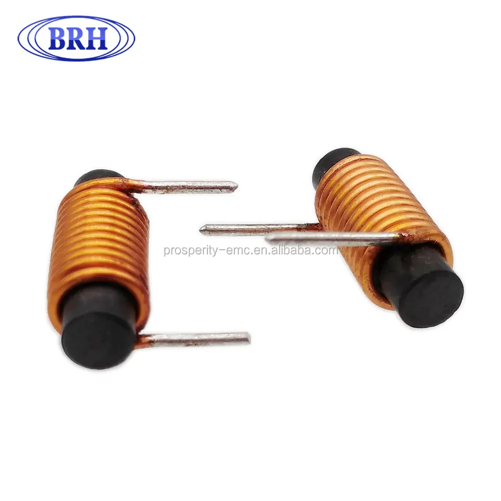 Customize wire wound R5x20 choke coil iron core inductor 3uH