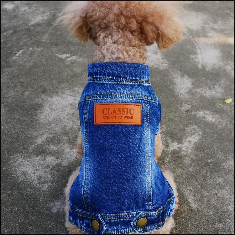 good designers dog jacket  urban dog clothes denim vests