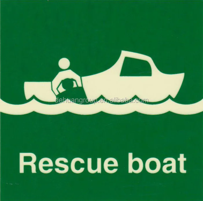 Customized Marine Photo-Luminescent Safety Signs IMO Symbol