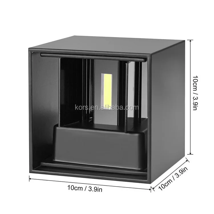 led wall lamp indoor modern loft mounted vanity lighting fixtures outdoor home decorative cube up and down wall light