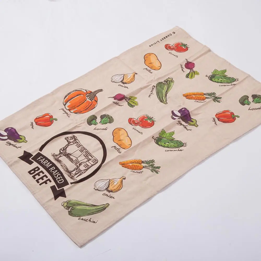 HY 100% Egyptian Cotton Tea Towel Custom Print Wholesale