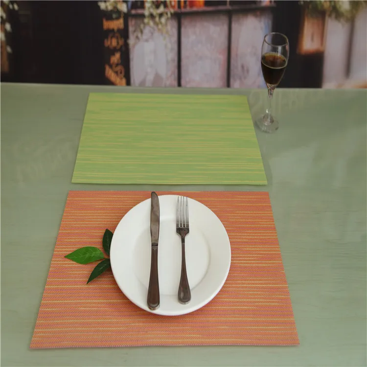 Hot Selling Simple Woven Pvc Plastic placemat table placemats