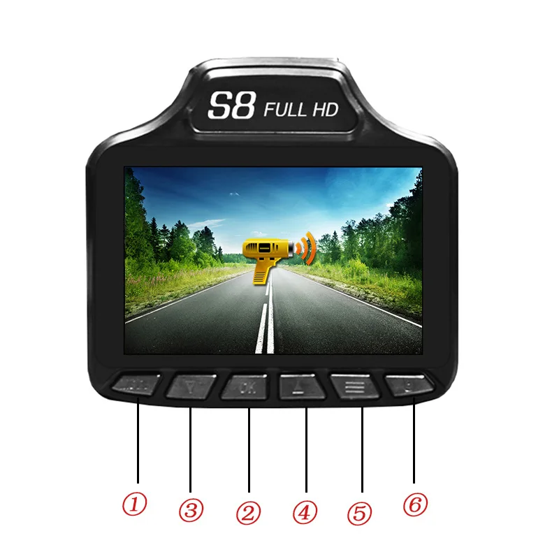 
S8 2-in-1 anti Radar detection devices Detectors laser Car DVR GPS Camera Dash Cam G-sensor Support 