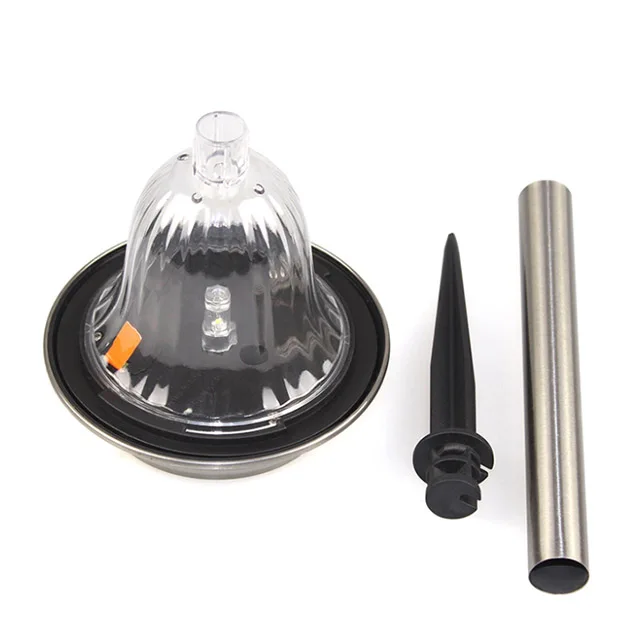 Солнечный садовый светильник для газона с полюсом из нержавеющей стали, Солнечный Шаровой светильник для сада