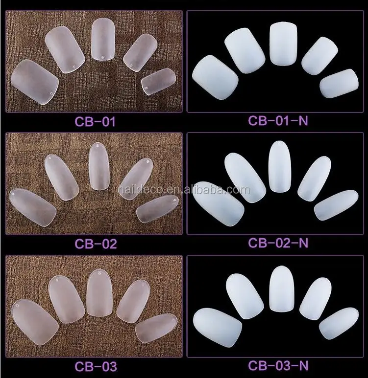 High Quality Abs Material Artificial Wholesale False Plain Nail Tips