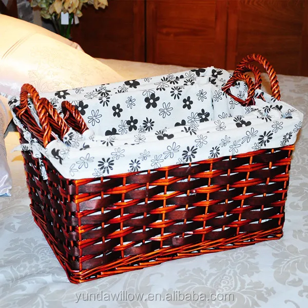 Деревянная корзина под заказ плетеная для хранения