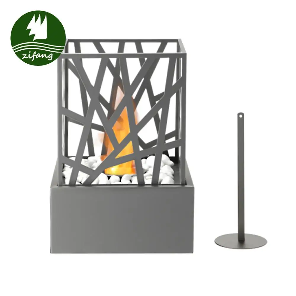 Durable bio ethanol burner table top fireplace for easy use fire pit