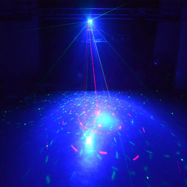 Multicolor rotation mini dj holiday laser light led disco concert light red blue moving club spider beam laser light
