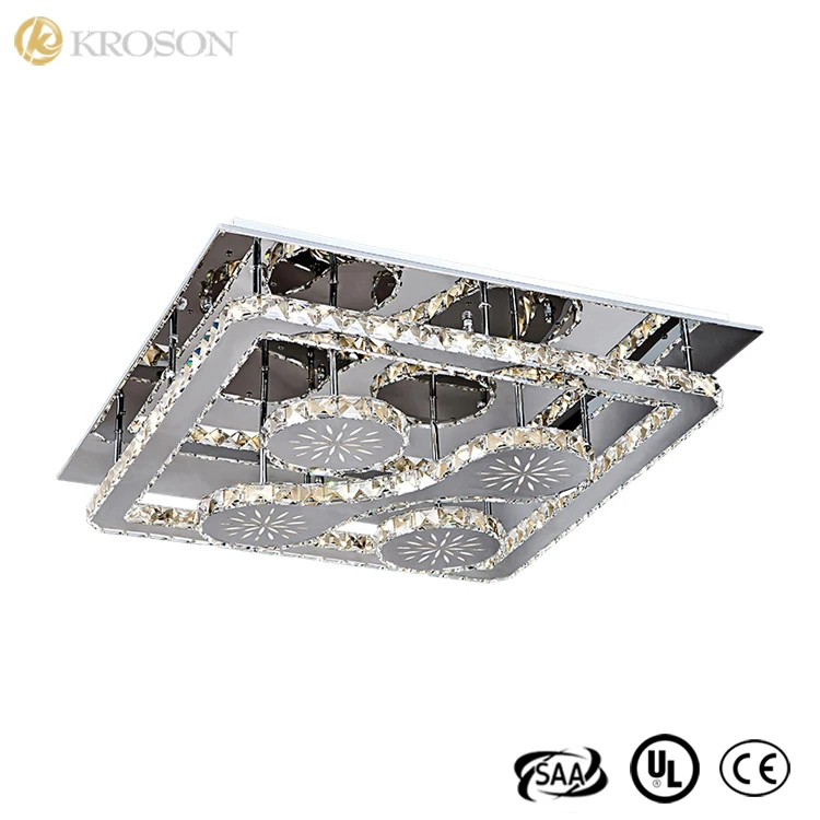 Лидер продаж Современные светодиодные Crystal Light прямоугольник светильник кристалл потолочный светильник