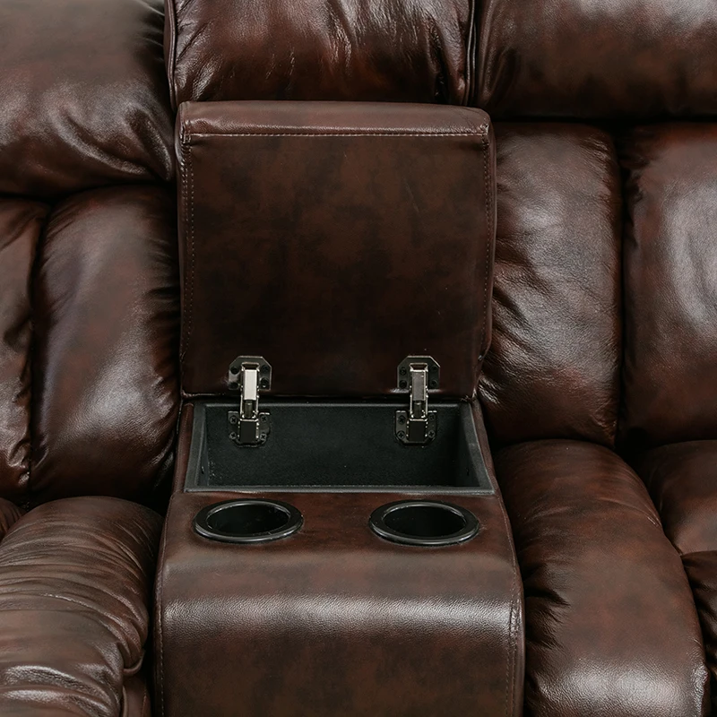 Современный европейский стиль, кожаный Многофункциональный Электрический диван с откидной спинкой