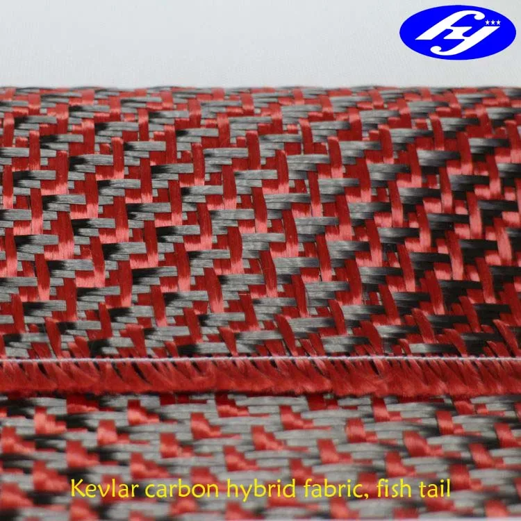 
special triangle woven carbon Kevlar hybrid fabric/cloth/rolling 