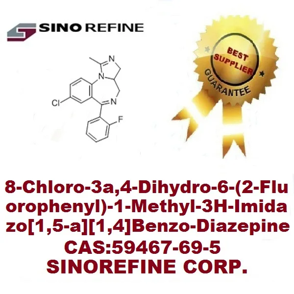 High Guality/8-Chloro-3a,4-Dihydro-6-(2-Fluorophenyl)-1-Methyl-3H-Imidazo[1,5-a][1,4]Benzo-Diazepine/59467-69-5