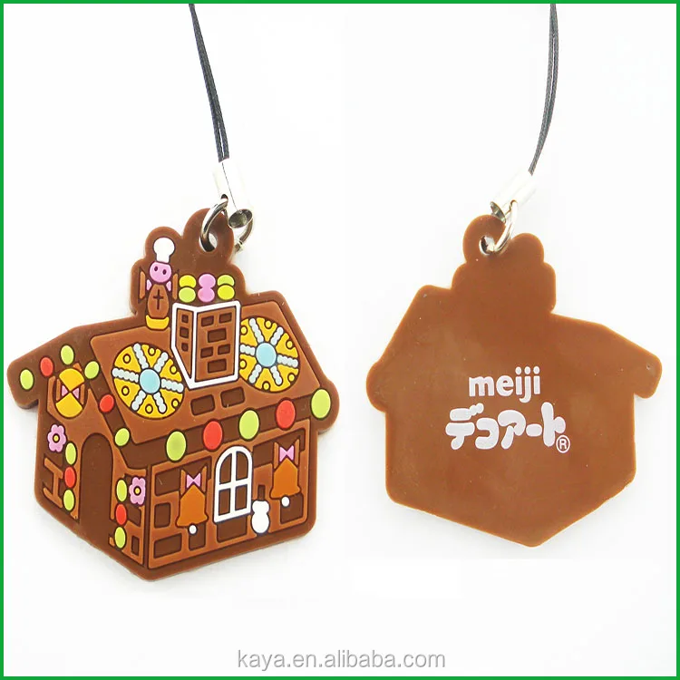 
Soft pvc 3D rubber santa claus mobile phone pendant 