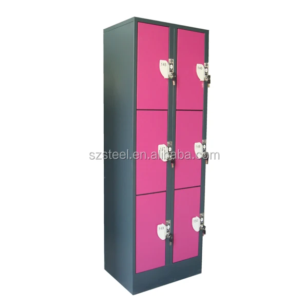 6 дверей клубный Монетный шкафчик/тренажерный зал шкафчик