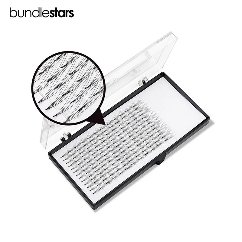 
New Arrival Wholesale Beauty Supply Russian Volume Lashes Pre Made Fans 3D 5D Short Stem made in China 