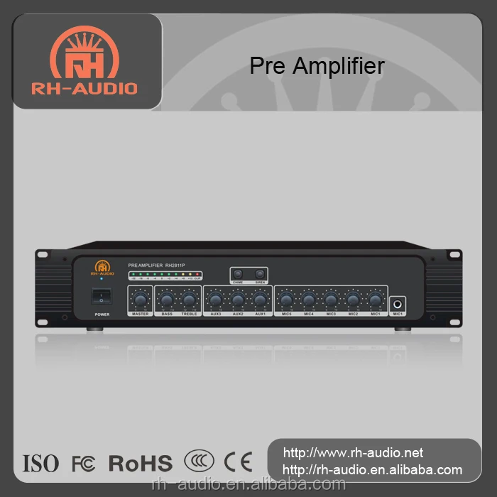 RH-AUDIO Public Address Pre Amplifier with Built in Chime and Siren Circuit