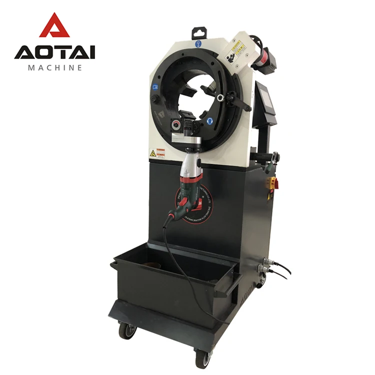 AOTAI OSK-170 AUTOMATIC FEEDING RETRACTING SAW BLADE THIN PIPE ORBITAL ROLLING CUTTING MACHINE