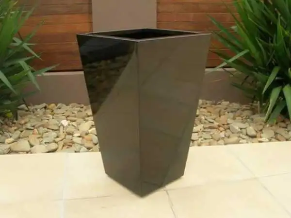 eco friendly outdoor  cool stand metal black modern large plant flower pot vase