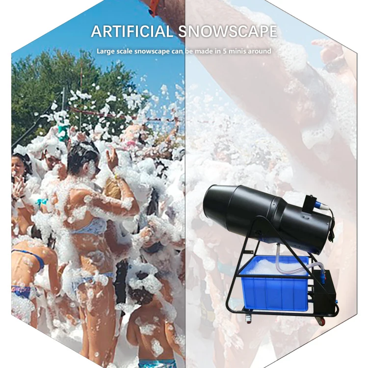 
New Arrival Popular Event Rental Snow Jet Cannon 3000W Pool Party Foam machine 
