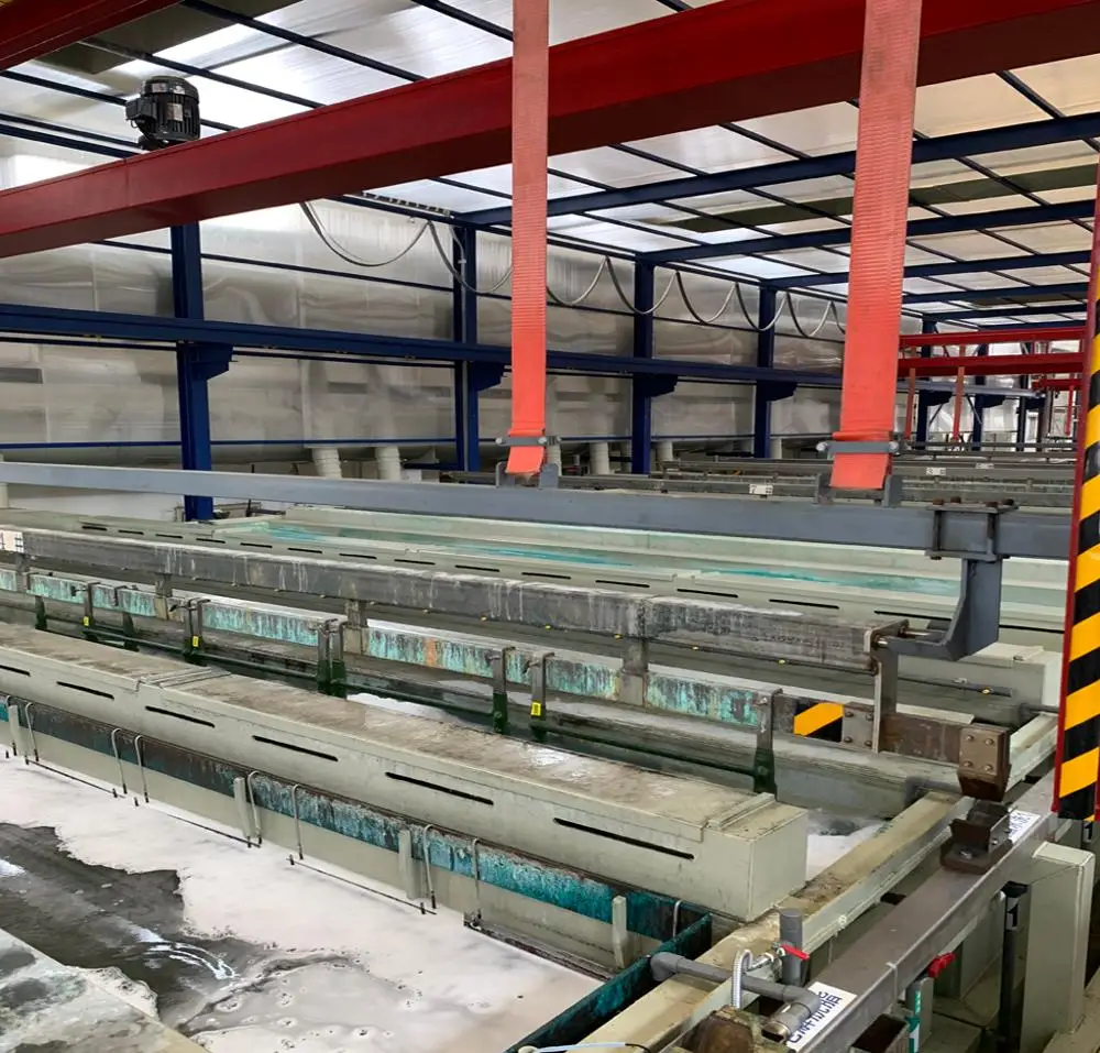 Environmental friendly automatic gantry crane rack plating line machine for nickel zinc chrome copper plating industry