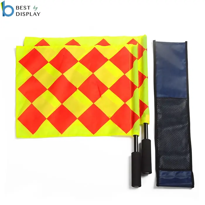 Custom foam handle football soccer referee lineman flags
