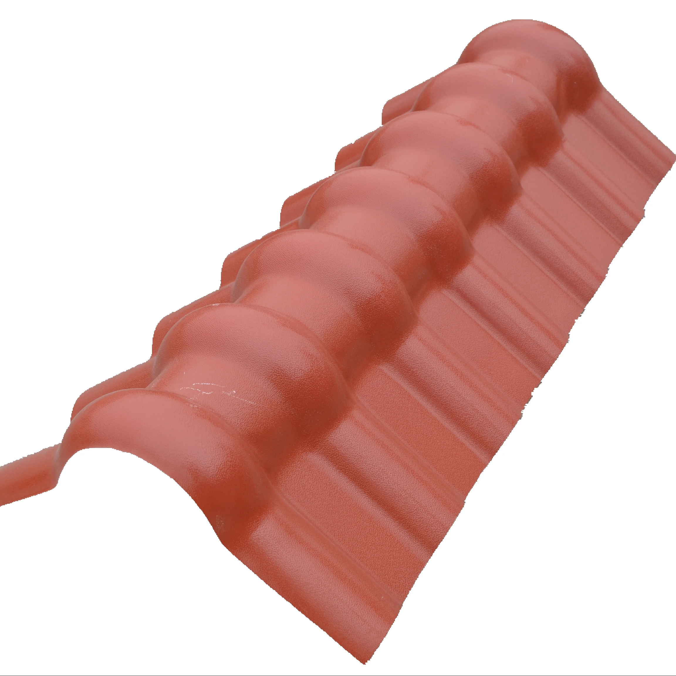 Top ridge for corrugated synthetic resin roof tile PVC roof sheet roofing building material