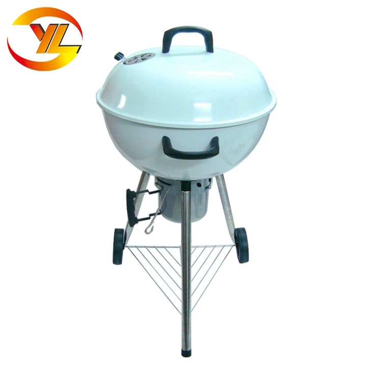 Круглый Казан гриль 'Белый 3 ноги уголь барбекю 18,5 с двумя колесами