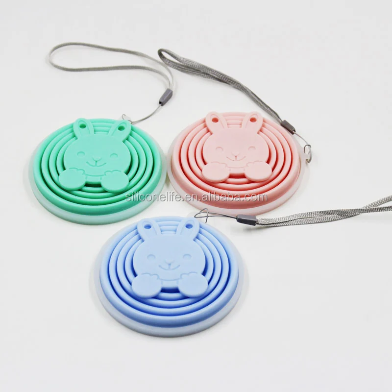 Portable Solid Color Retractable Water Silicone Cups Folding Gargle Cup For Outdoor Travel Drinkware Tools