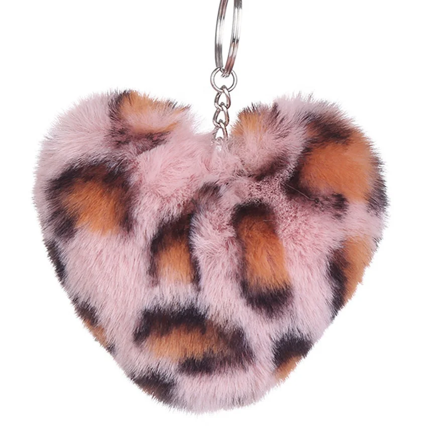 
custom heart shaped plush keychain 