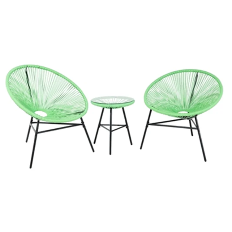 Плетеный стул Acapulco для использования в помещении и на улице, плетеный стул в форме груши для любых погодных условий патио, цветной стул Acapulco Accent