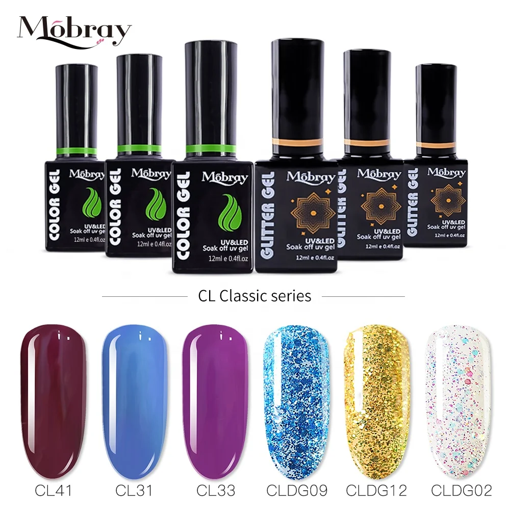 Mobray Soak Off gel nail Polish set Nail Art Gift Box UV LED Nail Varnish Set