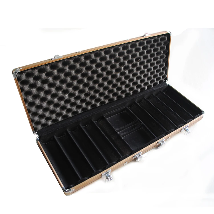 Upscale multi OEm supply custom aluminum briefcase 500 chip poker case