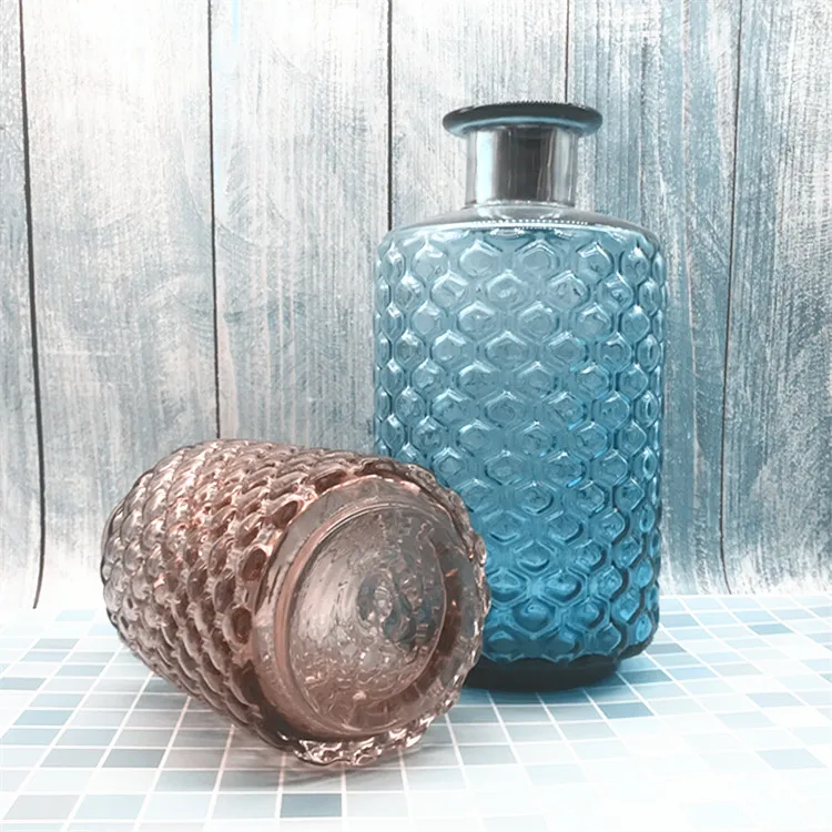 
Decorative European glass vase blue for glass vase cheap 