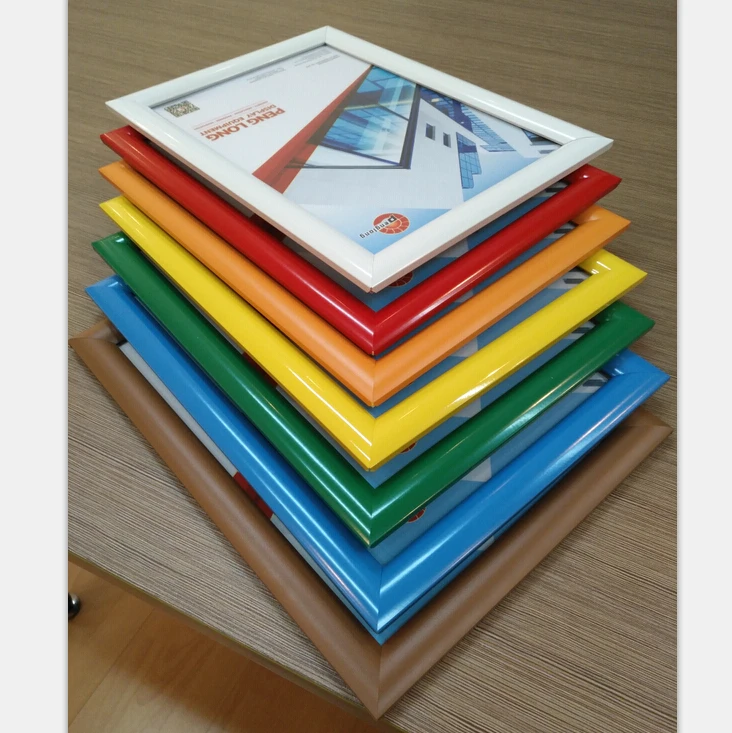 Nice profile colorful aluminum picture frame front snap on frame