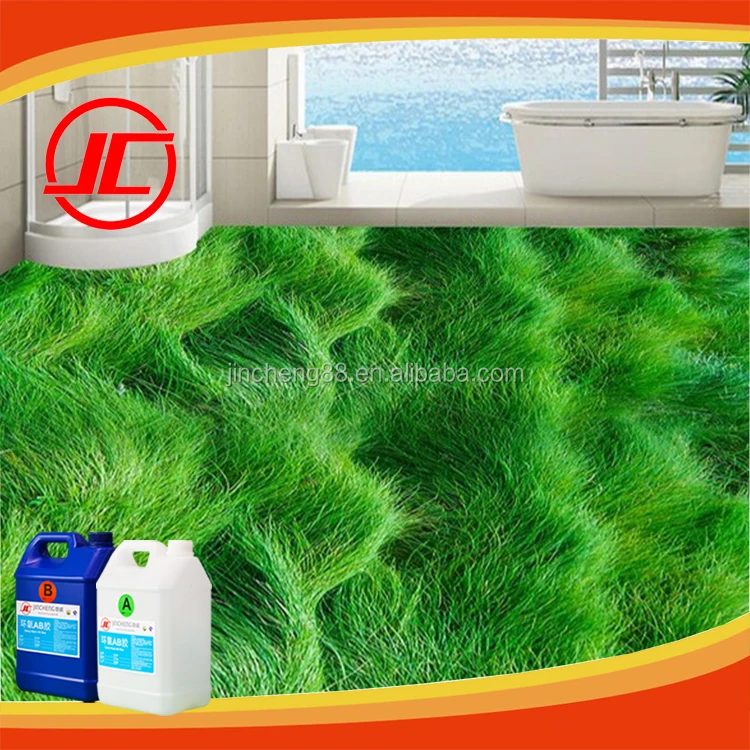 Custom 3D Gloss Liquid Water Clear Epoxy Paint Floor For PVC Logo Design