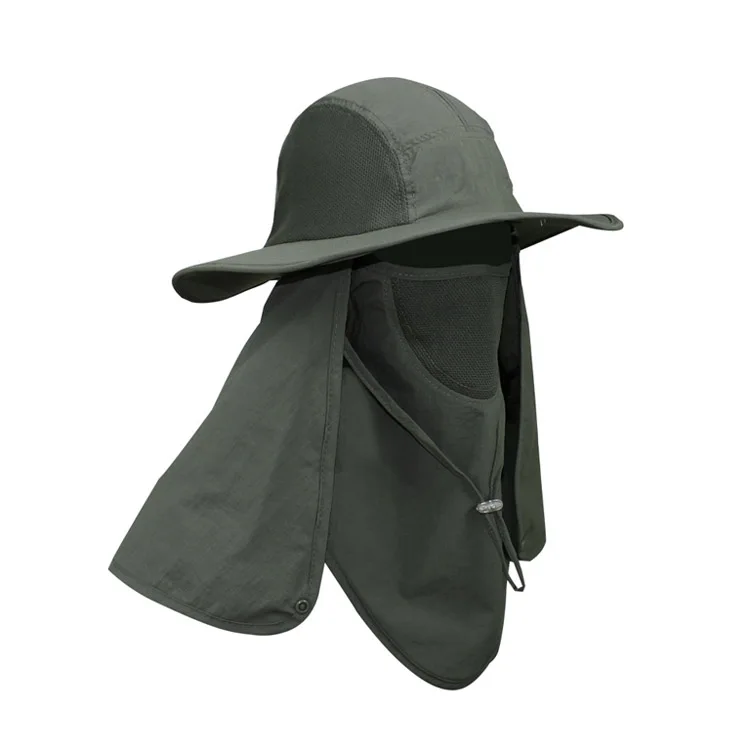 Hunting and fishing Custom Bucket Hat With Flap Neck Cover Spf Sun Protection Hat