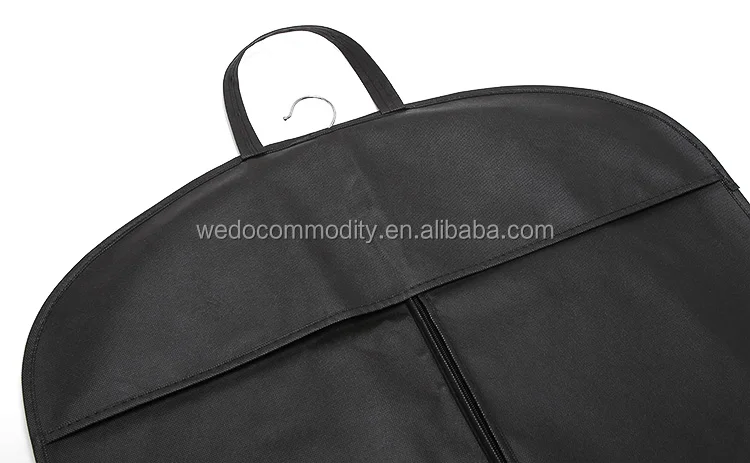 hanging non woven customized logo garment storage packaging bag with zipper travel suit dresses wedding cover protector carrier