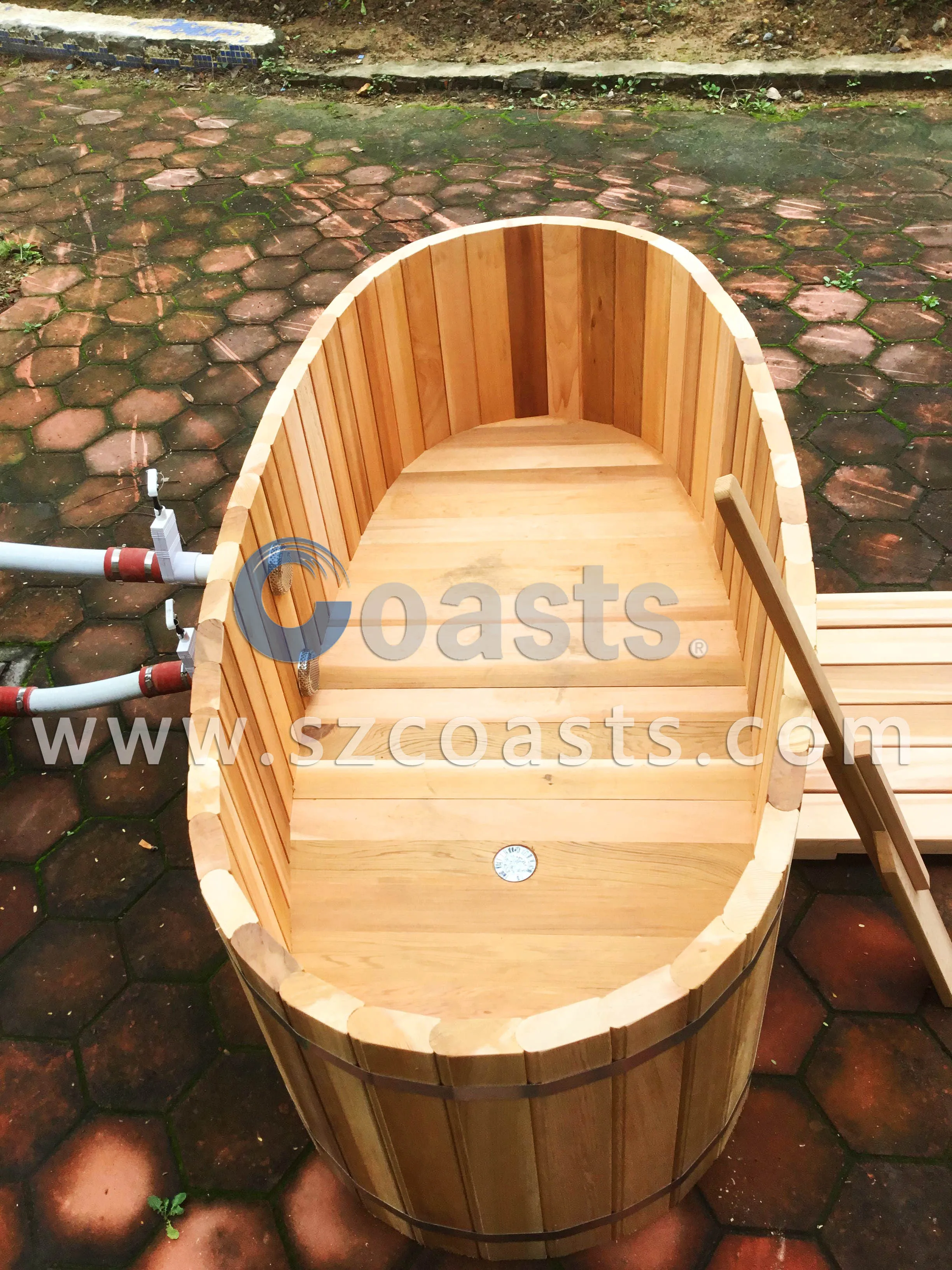 Factory direct sale red cedar wood outdoor hot tub for bath