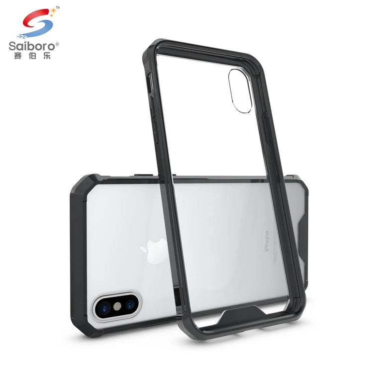 Купить оптом из Китая рамка 2 в 1 прозрачный чехол для iPhone десять