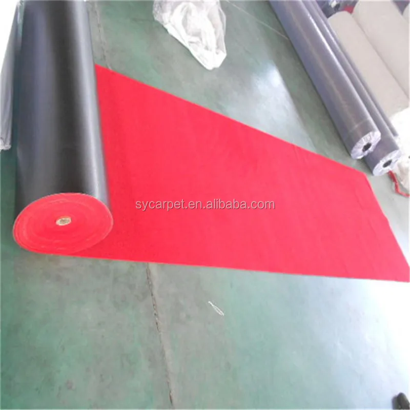 red carpet with pvc rubber backing for outdoor use