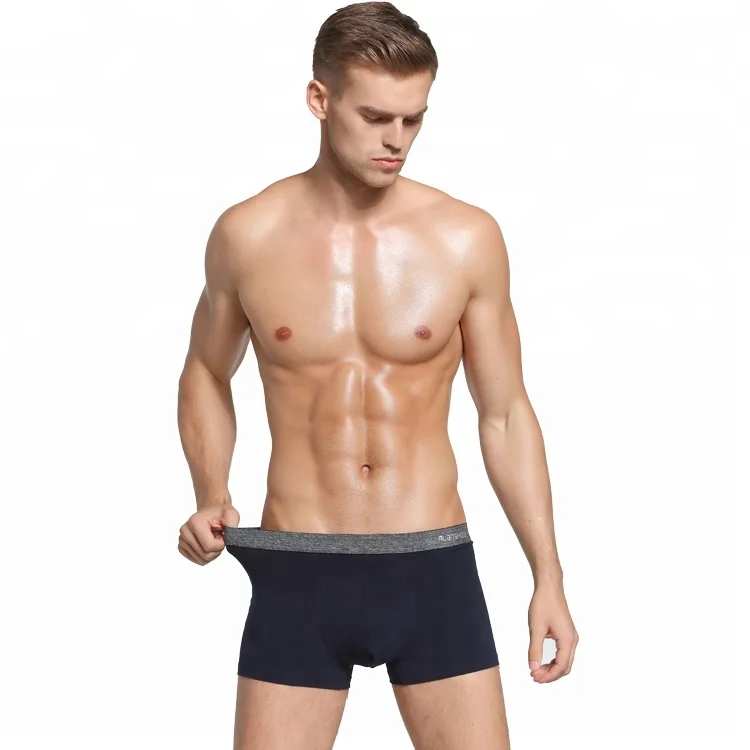 
High quality solid blank cotton men boxer briefs underwear comfortable boxer briefs for youth 